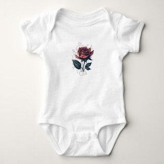 Elegant Vintage Ros – Blommig T-Shirt Design