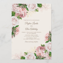 Elegant Vintage Rosa Blommig Bröllop