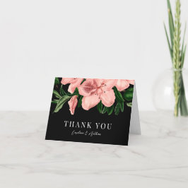 Elegant Vintage  Rosa Blommigt Bröllop Tack Kort