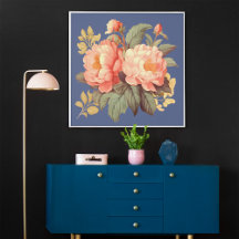 ELEGANT VINTAGE ROSA FLOWERS