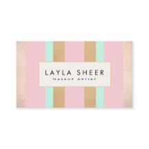 Elegant Vintage Rosa & Guld Makeup Artist