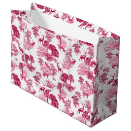 Elegant Vintage Rosa Hjort Fox Toile Woodland