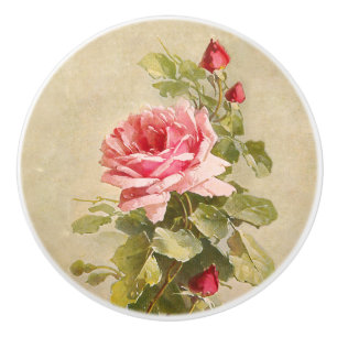 Elegant Vintage Rosa ros Knopp