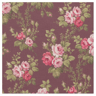 Elegant Vintage Rosa ros-Maron - bakgrund Tyg
