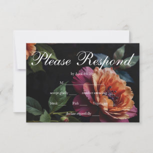 Elegant vintage rosaktig röd blomster- boho i dämp OSA kort