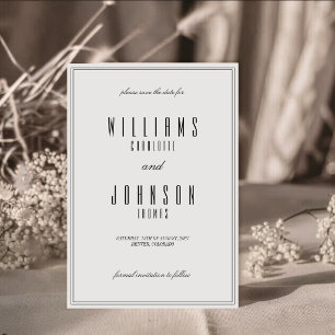 Elegant Vintage Script Gammaldags Pengar Bröllopsf Spara Datumet