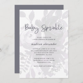 Elegant Vintage Se Blommigt Baby Sprinkle Inbjudningar