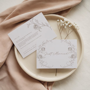 Elegant Vintage Sepia Blommig Nygift