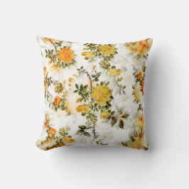 Elegant Vintage Shabby chic  Golds-Blommigtar Kudde