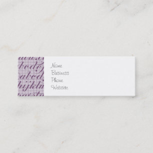 Elegant vintage skrivar typografibokstäverlilor mini visitkort