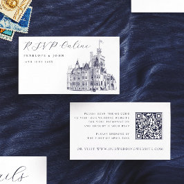 Elegant Vintage Slott Bröllopswebbplats Tilläggskort