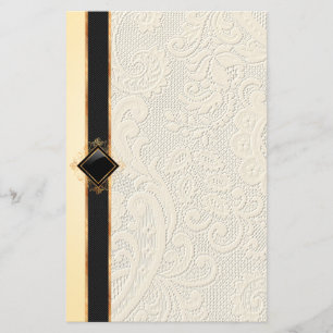 Elegant vintage snöre struktur, stationsblad för s