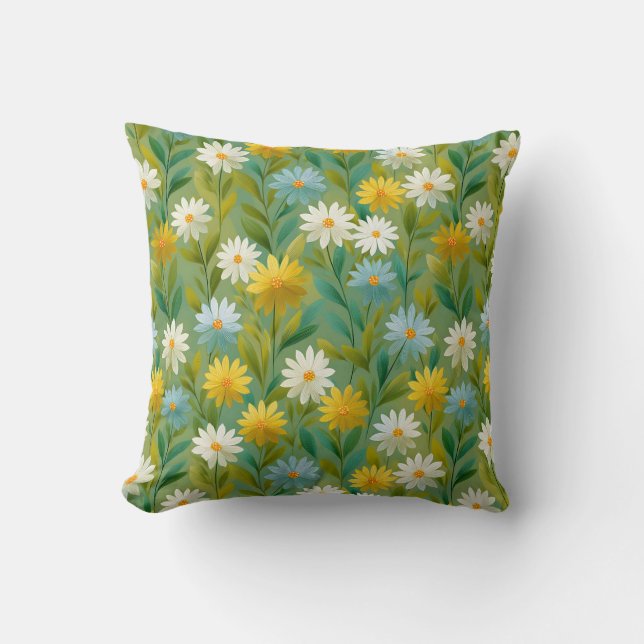 Elegant Vintage Snyggt Romantisk Blommigt Chic Kudde (Framsida)