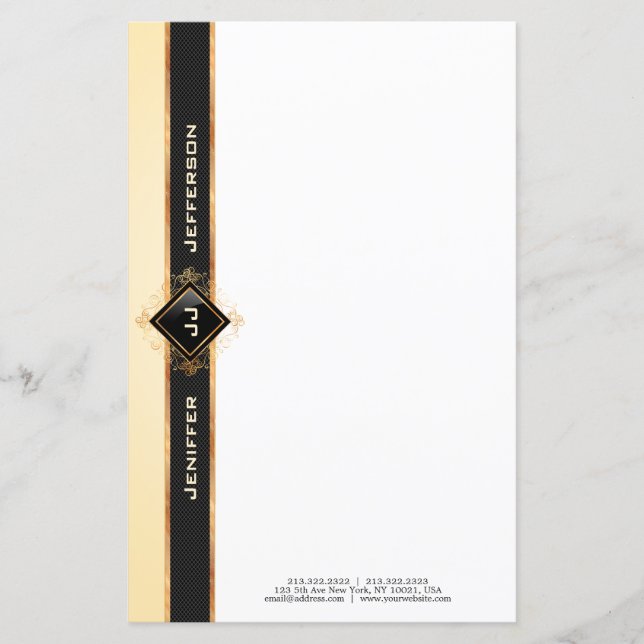 Elegant vintage Stationery Letterhead (Framsida)