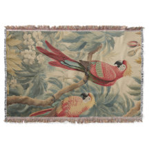 Elegant Vintage Stil Parrots Botanical Classic