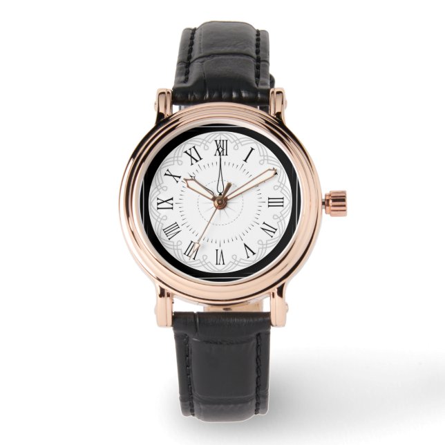 Elegant Vintage Stil romerska siffror Armbandsur (Framsida)