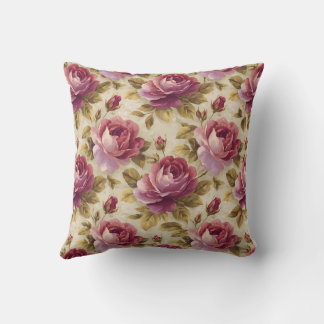 Elegant Vintage Stilig Romantisk Blommig Chic Kudde