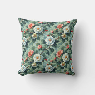 Elegant Vintage Stilig Romantisk Blommig Chic Kudde