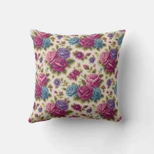 Elegant Vintage Stilig Romantisk Blommig Chic Kudde