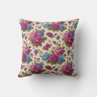 Elegant Vintage Stilig Romantisk Blommig Chic Kudde