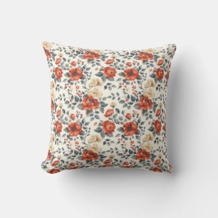 Elegant Vintage Stilig Romantisk Blommig Chic Kudde