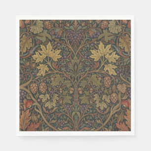 Elegant Vintage Stuga Botanisk Höst Bröllopsdusch Pappersservett