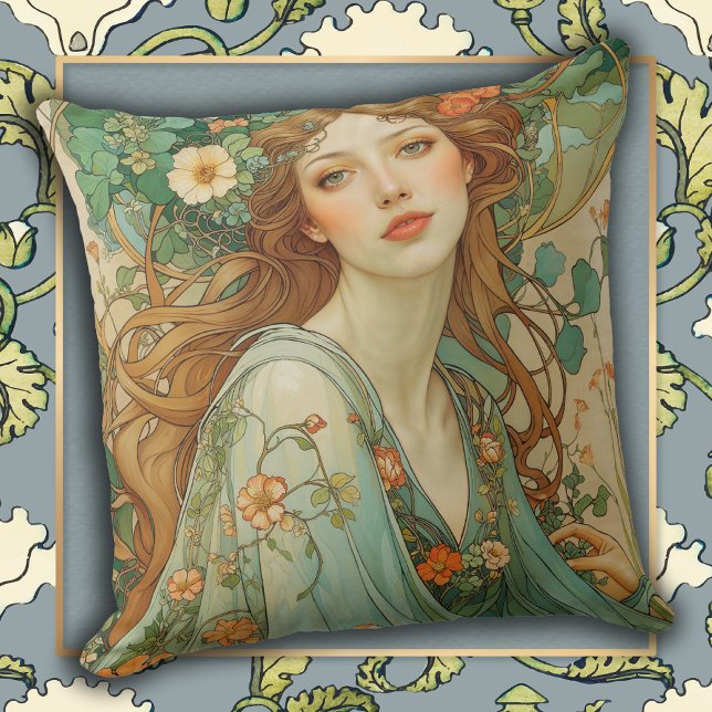 Elegant Vintage Style Decorative Kudde (Skapare uppladdad)