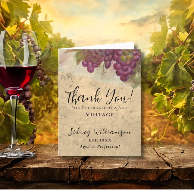 Elegant Vintage Tack Personlig på födelsedagen (Skapare uppladdad)