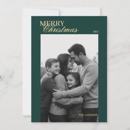 Elegant vintage Tartan Plaid Holiday Card Julkort