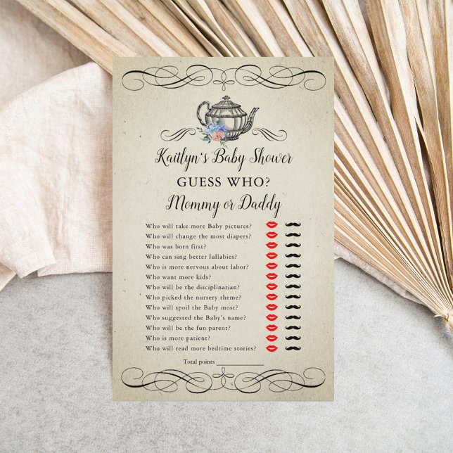 Elegant Vintage Tea Party | Baby Shower Gissa vem (Skapare uppladdad)