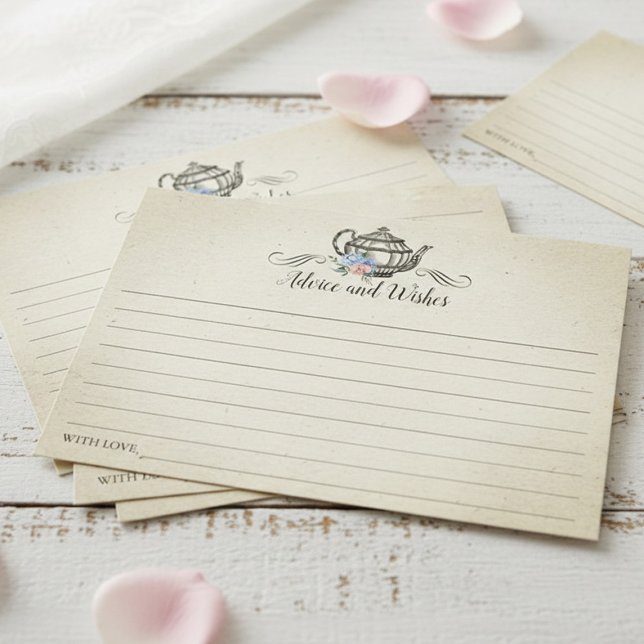 Elegant Vintage Tea Party Rådkort (Skapare uppladdad)