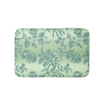 Elegant Vintage Teal Blommigt Silver Gilitter Acce