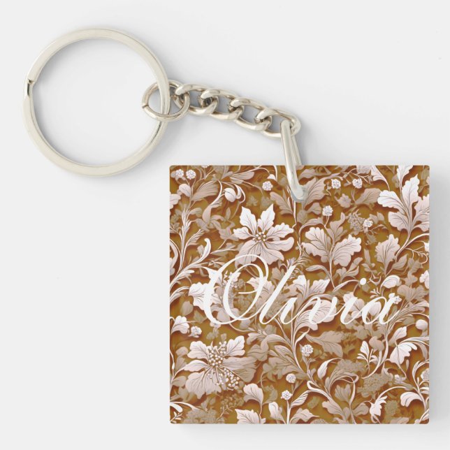 Elegant vintage teracotta boho blommigt (Framsidan)