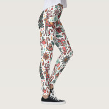 Elegant Vintage Träd Gift Leggings
