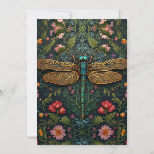 Elegant Vintage trollslända boho botanisk Inbjudningar