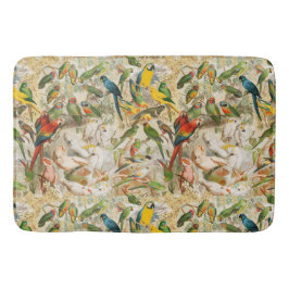 Elegant Vintage Tropical Birds Parrots Badrumsmatta