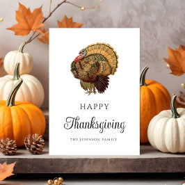 Elegant Vintage Turkiet Friendsgiving Middag Inbjudningar