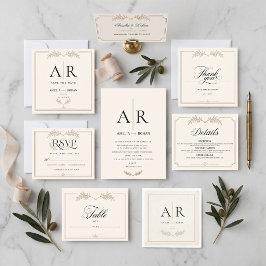Elegant vintage typografi bröllopsmottagning tack kort