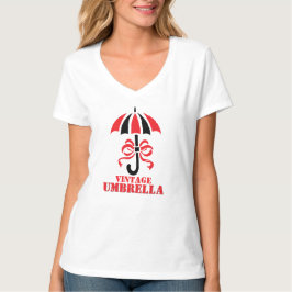 Elegant Vintage Umbrella with Ribbon Bow Design T Shirt