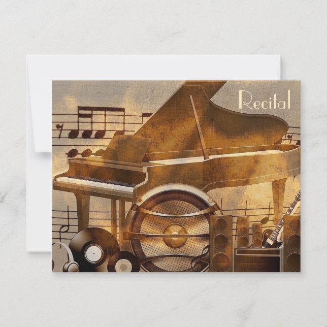 Elegant Vintage Unisex Music Skäl-inbjudningar Inbjudningar (Framsida)