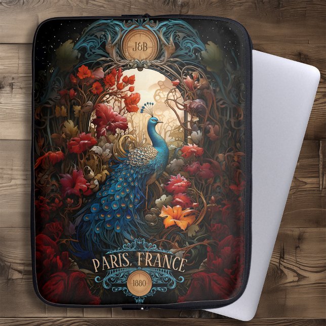 Elegant Vintage Victorian Peacock Laptop Fodral (Skapare uppladdad)