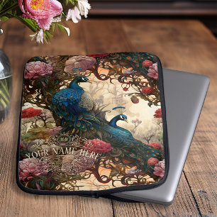 Elegant Vintage Victorian Peacocks Bohemian Laptop Fodral