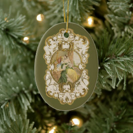 elegant vintage Viktoriansk jul Julgransprydnad Keramik