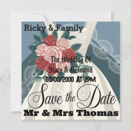 Elegant Vintage Wedding Invitation Cover Inbjudningar