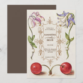 Elegant Vintage Wildblomma | BLOMMIGT BRÖLLOP Inbjudningar