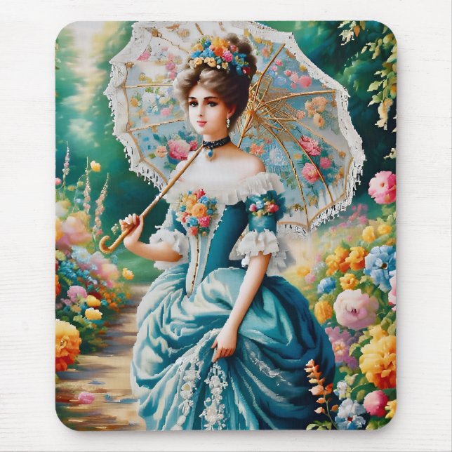 ~ Elegant Vintage Young Woman ~ Mousepad Musmatta (Framsidan)