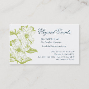 Elegant vintageblommigt visitkort