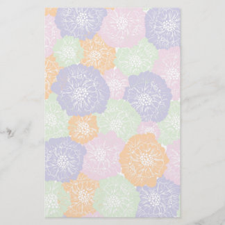 Elegant vintagevårblommönster brevpapper