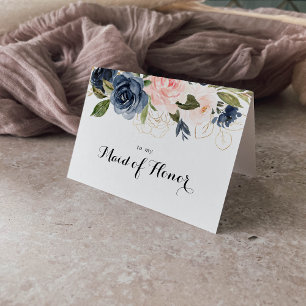 Elegant vinter blomster bröllop tack kort