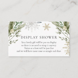 Elegant vinter blomster display dusch infogningsko tilläggskort